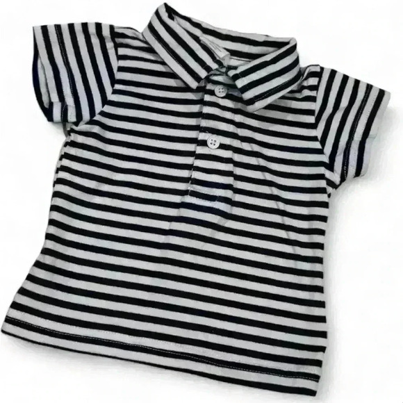Starting Out- White/Black Polo- Boys 0-3 months - Picture 1 of 3